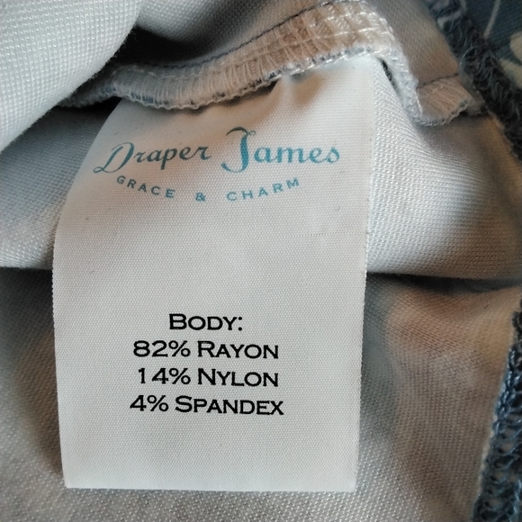 Draper James 3/4 Sleeve Honeycomb Persley Dress in Blue Multi - M - Picture 12 of 16